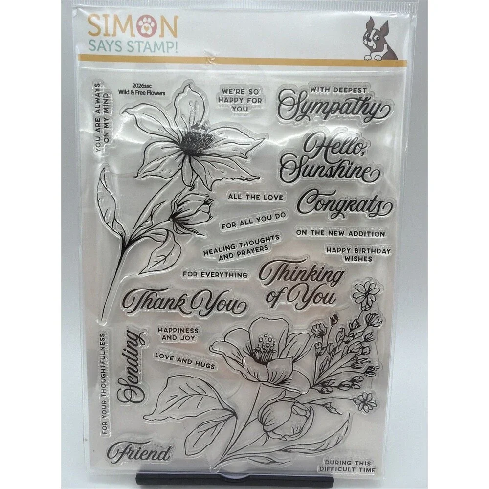 Simon Says Stamp - Wild & Free Flowers - Clear Photopolymer sympathy thank you